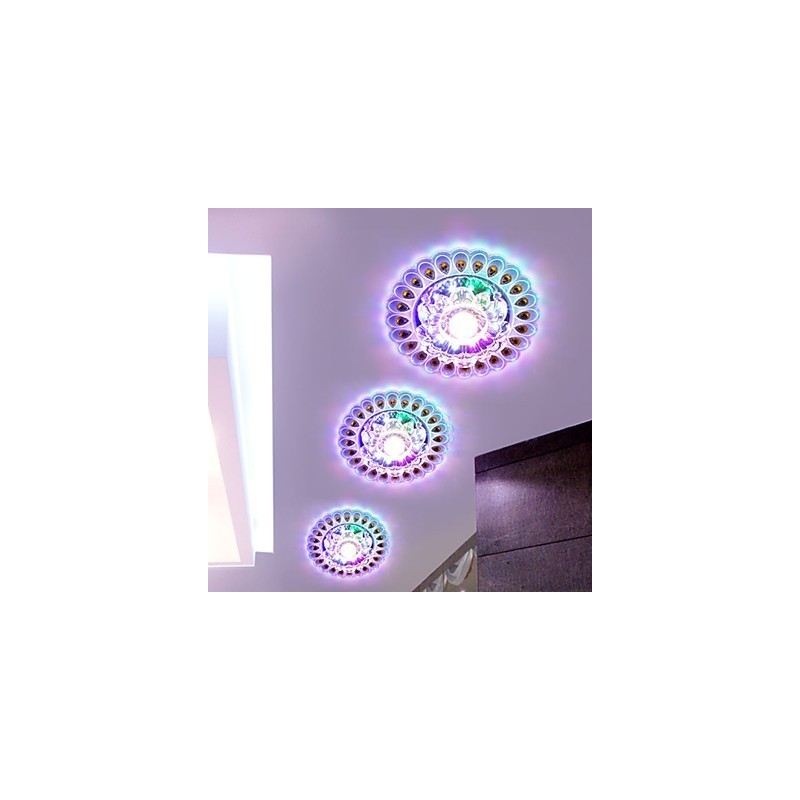 クリスタル天井ランプ スポットライト SMD 3W クリエイティブランプ チューブライト カラフルカラー ドームライト