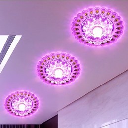 クリスタル天井ランプ スポットライト SMD 3W クリエイティブランプ チューブライト カラフルカラー ドームライト