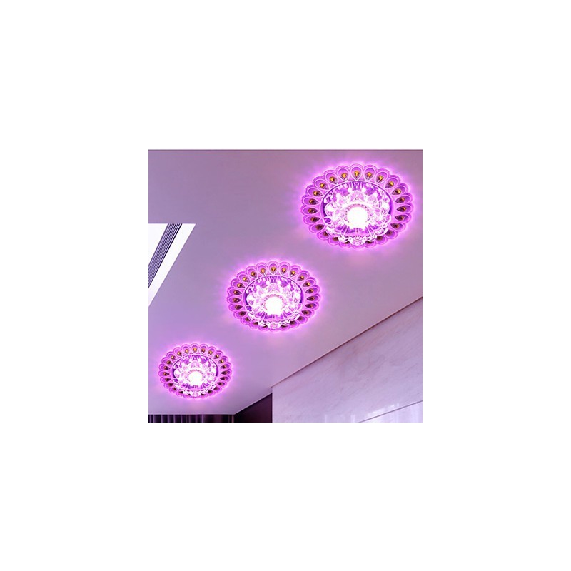 クリスタル天井ランプ スポットライト SMD 3W クリエイティブランプ チューブライト カラフルカラー ドームライト