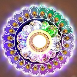 クリスタル天井ランプ スポットライト SMD 3W クリエイティブランプ チューブライト カラフルカラー ドームライト
