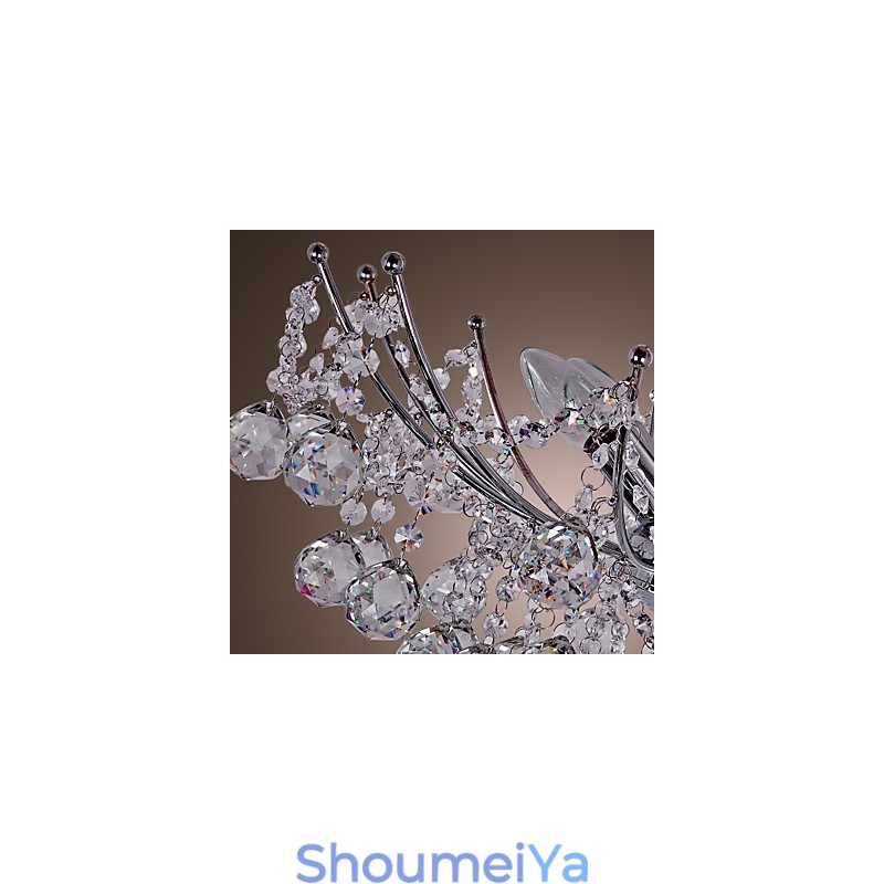 豪華なクリスタルシャンデリア 6 灯ペンダントシャンデリア