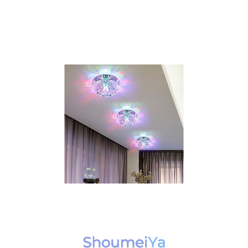 クリスタル天井ランプ スポットライト SMD 3W クリエイティブランプ チューブライト カラフルカラー ドームライト