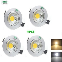 4PCS Zweihnder 3W 300Lm COB 天井ランプ ダウンライト 温白色光