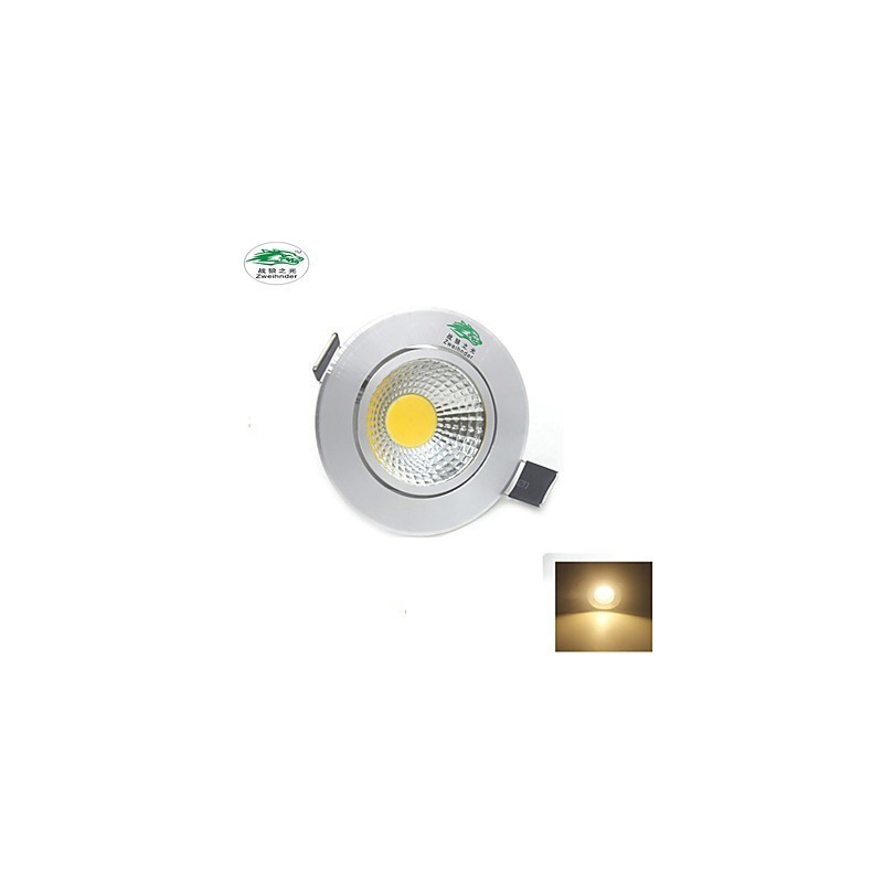 4PCS Zweihnder 3W 300Lm COB 天井ランプ ダウンライト 温白色光