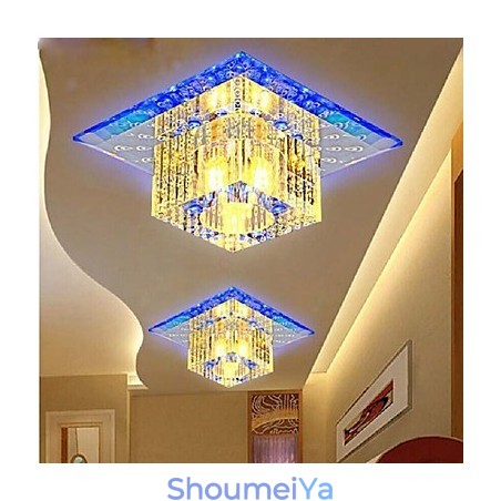 ミニクリスタル天井ランプスポットライト SMD 3W クリエイティブランプチューブライト カラフルなカラー スクエアドームライト