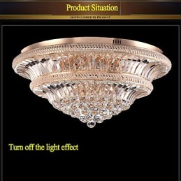 モダンラグジュアリー 9モダンクリスタルシーリングライト 吸収ドームライト 直径80CM