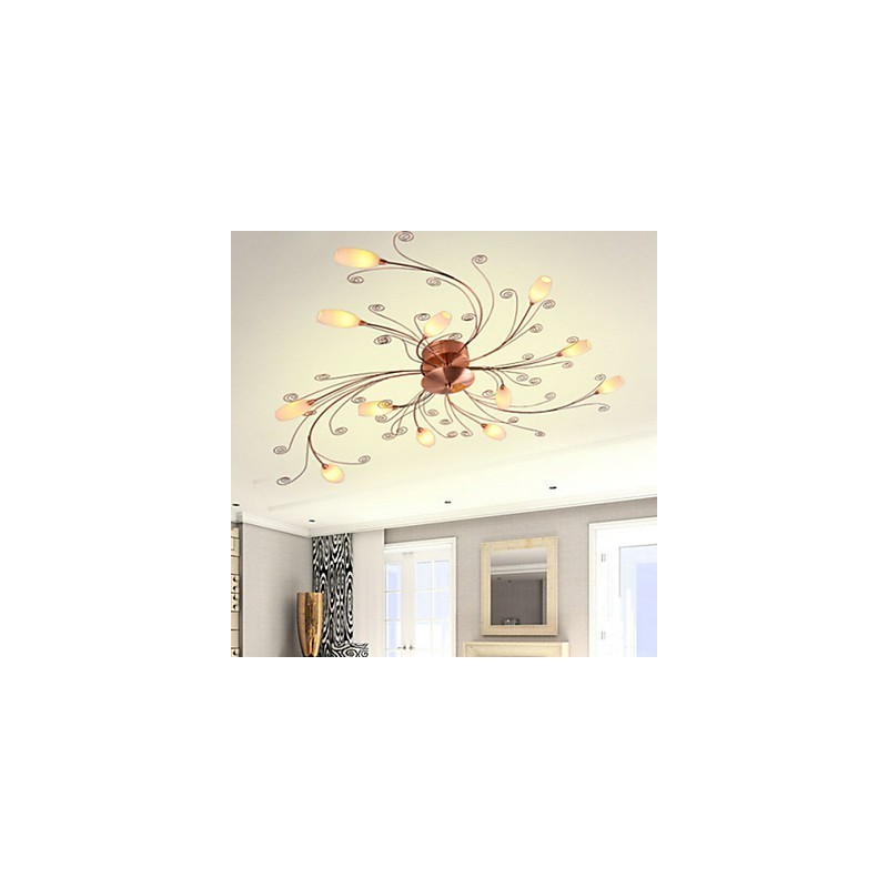 芸術的なアルミ製フラッシュマウントライト（12 個のライト付き）