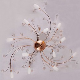 芸術的なアルミ製フラッシュマウントライト（12 個のライト付き）