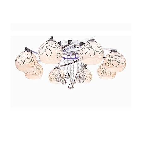 シャンデリア モダン クリスタル リビング 8 灯