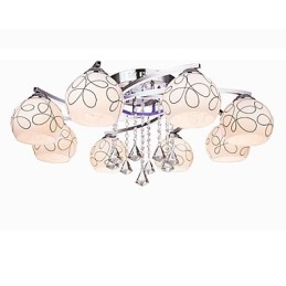 シャンデリア モダン クリスタル リビング 8 灯