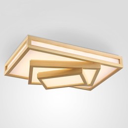 モダンコンテンポラリーミニスタイル絵画木製竹フラッシュマウント