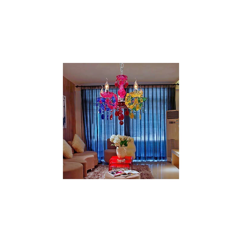 伝統的なクラシッククリスタルクロームアクリルシャンデリア