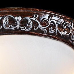 フラッシュマウントライトガラス樹脂シルバー彫刻ヨーロピアンクラシック