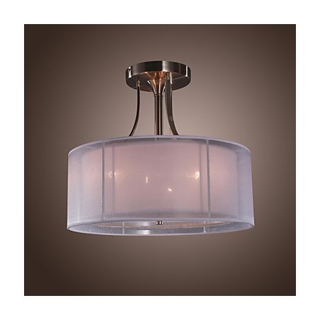 モダンなアクリル製フラッシュマウント、3つのライト付きシリンダーデザイン