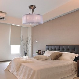 モダンなアクリル製フラッシュマウント、3つのライト付きシリンダーデザイン