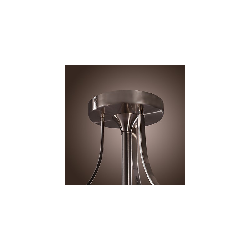 モダンなアクリル製フラッシュマウント、3つのライト付きシリンダーデザイン