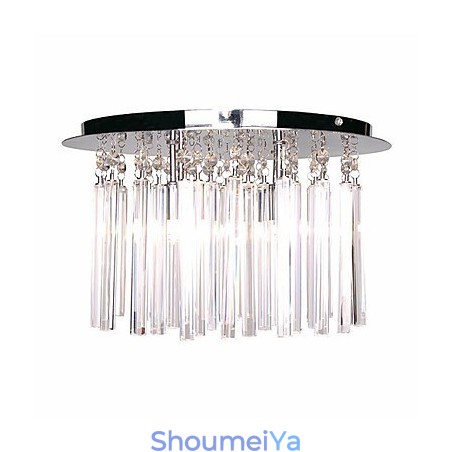 モダン クリスタル セミ フラッシュ マウント 4 ライト付き (G9 電球ベース)