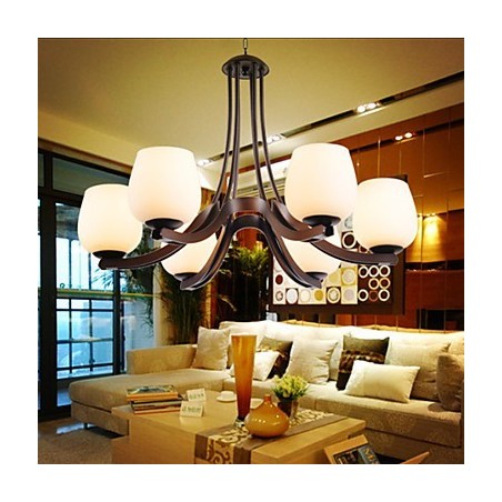 伝統的なクラシックなレトロミニスタイルのペイントメタルシャンデリア