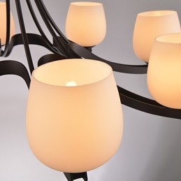 伝統的なクラシックなレトロミニスタイルのペイントメタルシャンデリア