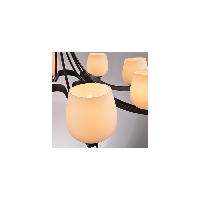 伝統的なクラシックなレトロミニスタイルのペイントメタルシャンデリア