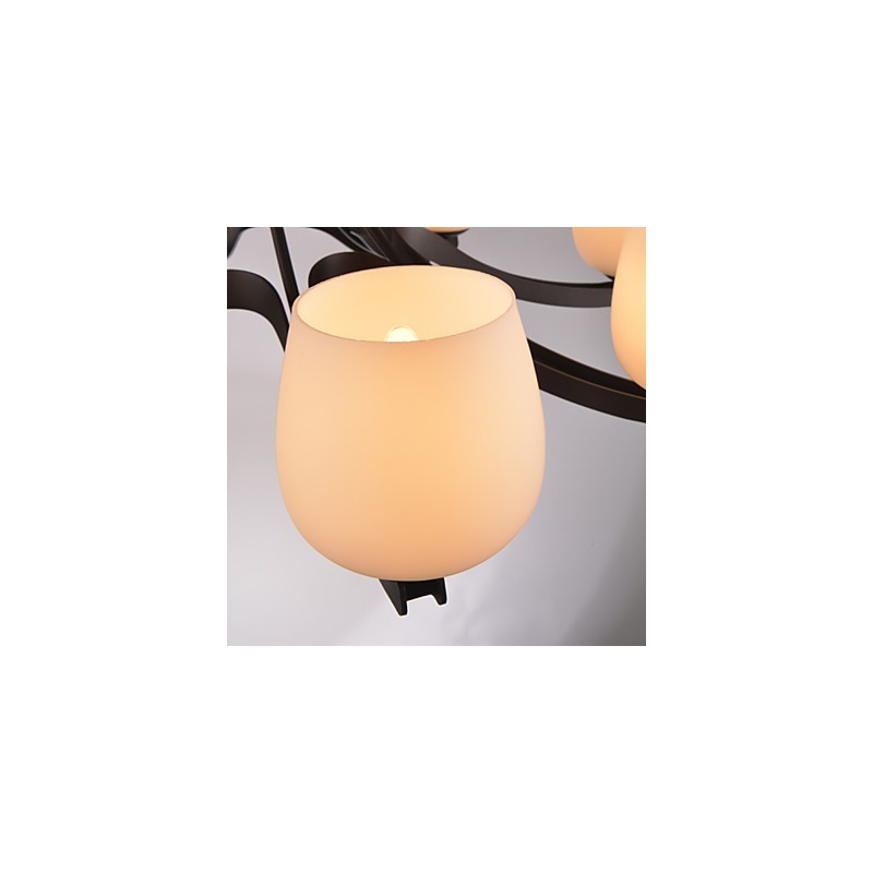 伝統的なクラシックなレトロミニスタイルのペイントメタルシャンデリア