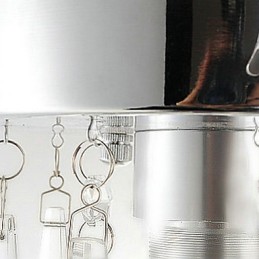 クリスタルの1ライトセミフラッシュマウント