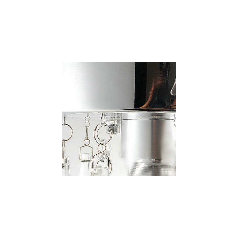 クリスタルの1ライトセミフラッシュマウント