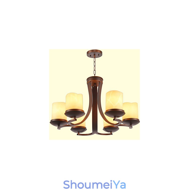 伝統的なクラシックなレトロミニスタイルのペイントメタルシャンデリア