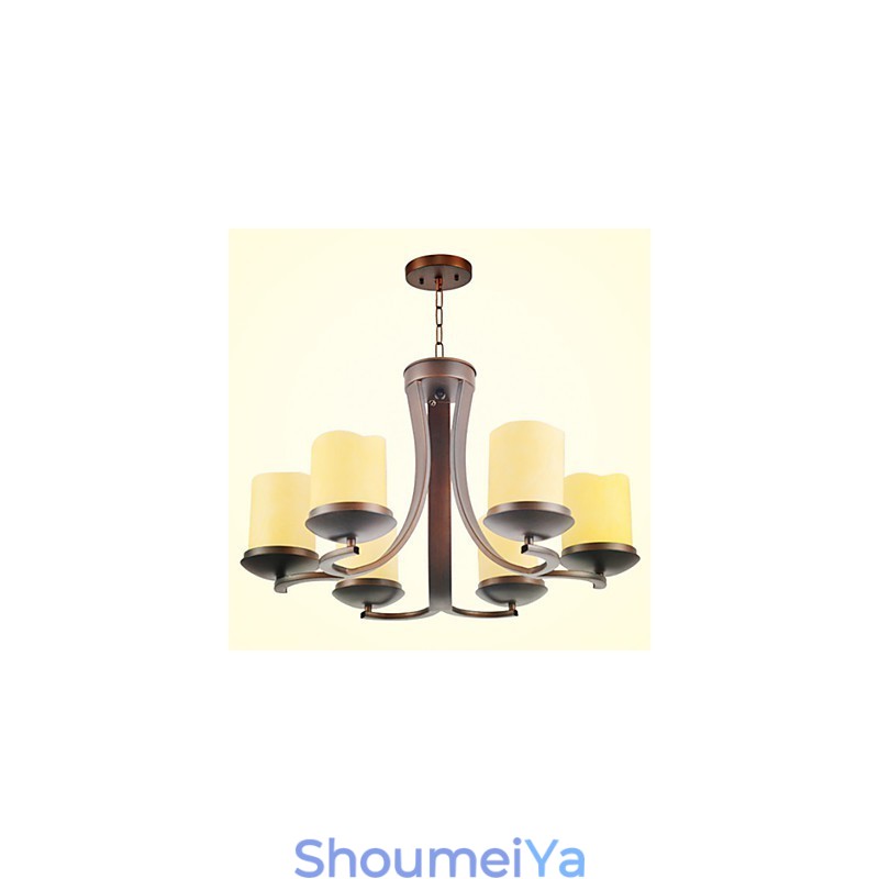 伝統的なクラシックなレトロミニスタイルのペイントメタルシャンデリア