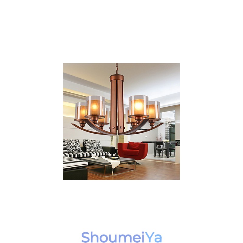 伝統的なクラシックなレトロミニスタイルのペイントメタルシャンデリア
