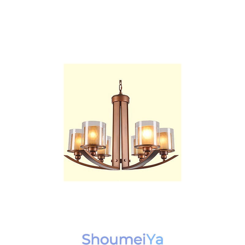 伝統的なクラシックなレトロミニスタイルのペイントメタルシャンデリア