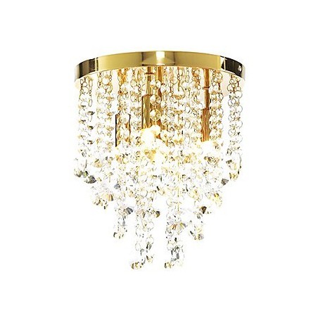 モダン クリスタル セミ フラッシュ マウント 4 ライト付き (G9 電球ベース)