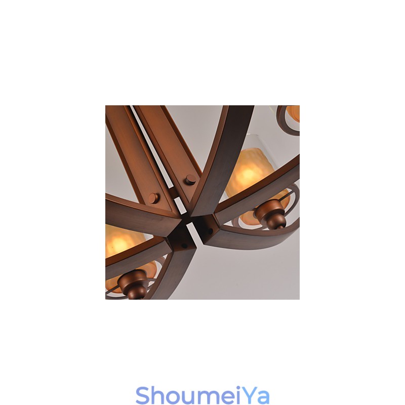 伝統的なクラシックなレトロミニスタイルのペイントメタルシャンデリア