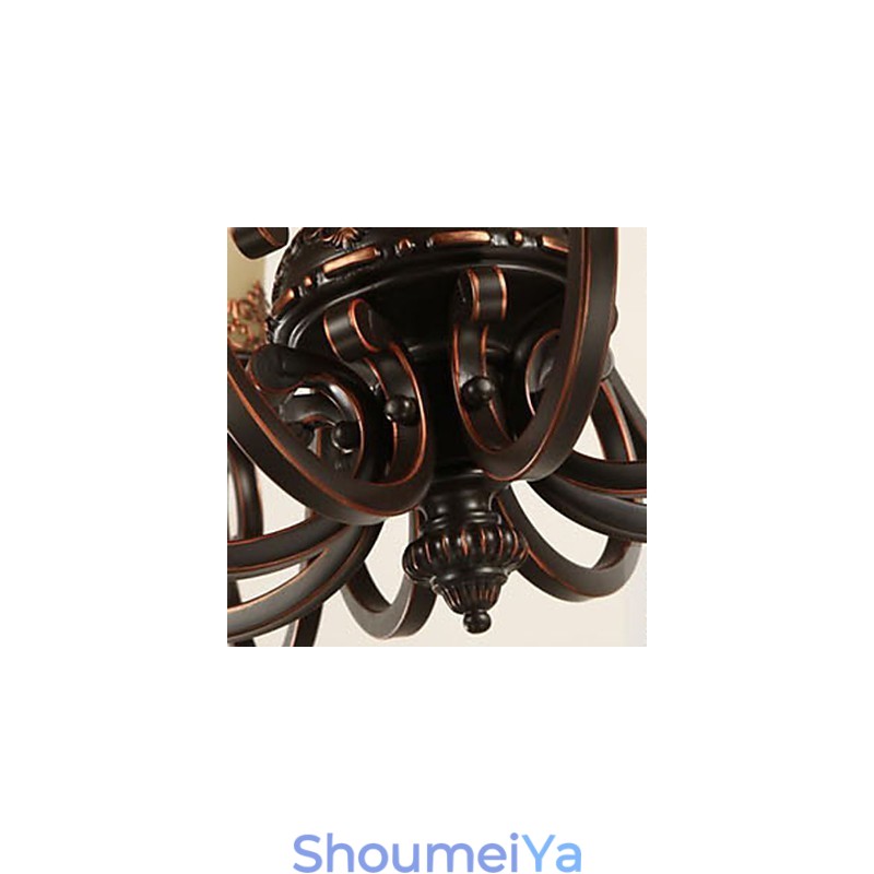 ヴィンテージ カントリー アイランド ペインティング メタル シャンデリア フラッシュマウント