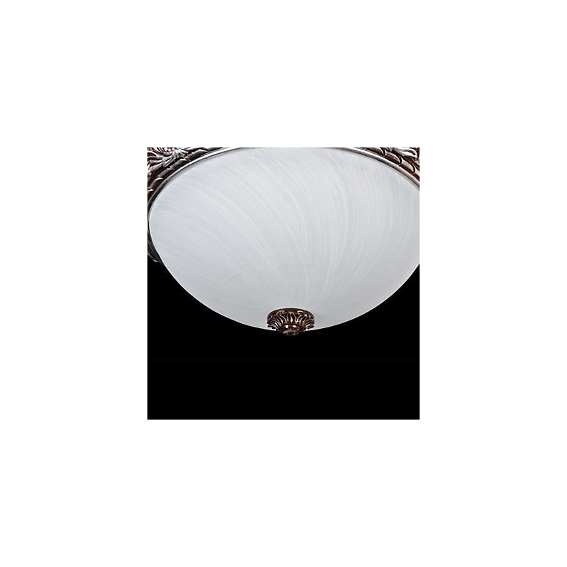 フラッシュマウントライト ガラス樹脂 シルバー彫刻 レトロ ヨーロピアン クラシック