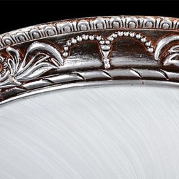 フラッシュマウントライト ガラス樹脂 シルバー彫刻 レトロ ヨーロピアン クラシック