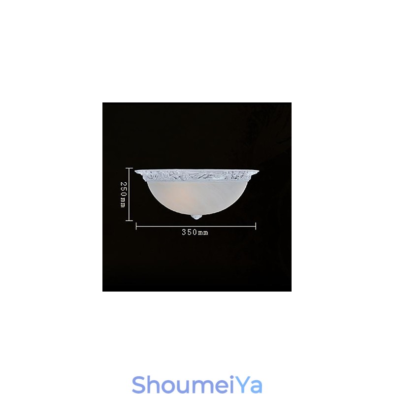 ホワイト フラッシュマウント ライト ガラス 樹脂 彫刻 ヨーロピアン クラシック