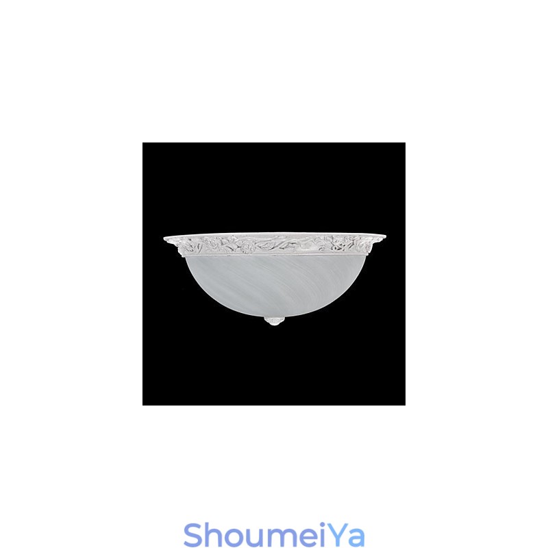 ホワイト フラッシュマウント ライト ガラス 樹脂 彫刻 ヨーロピアン クラシック