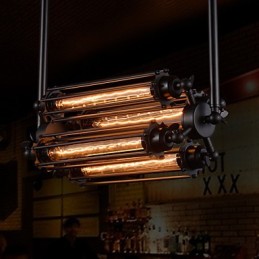 ラスティックロッジレトロミニスタイル電気メッキメタルシャンデリア