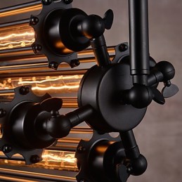 ラスティックロッジレトロミニスタイル電気メッキメタルシャンデリア