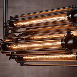 ラスティックロッジレトロミニスタイル電気メッキメタルシャンデリア