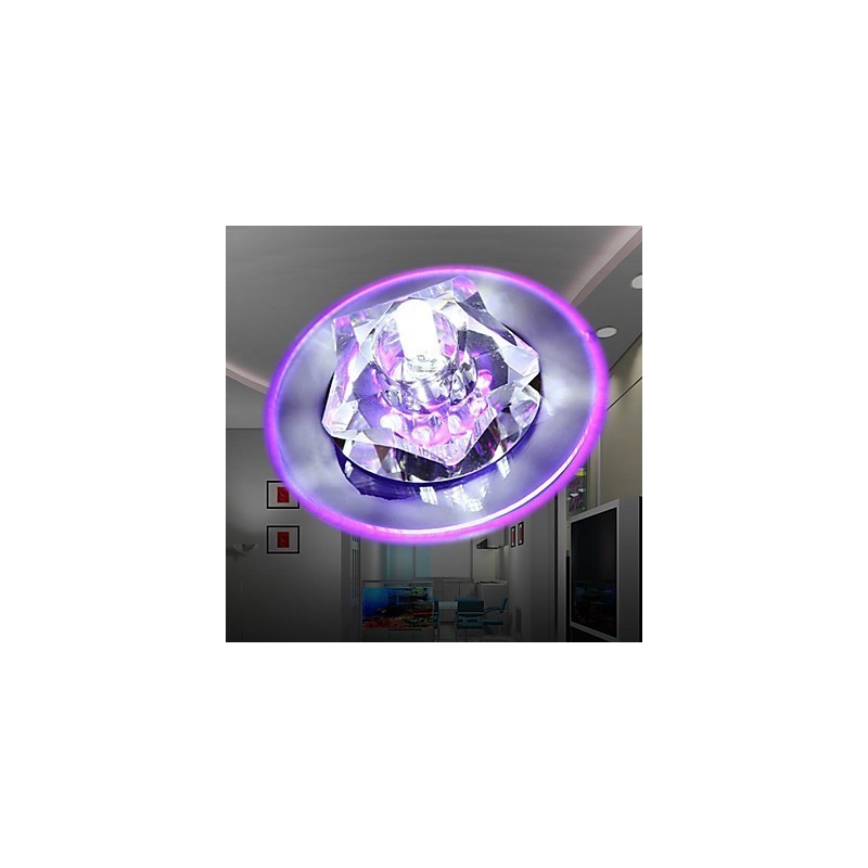 モダンコンテンポラリークリスタルクロームクリスタルフラッシュマウント