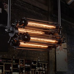 ラスティックロッジレトロミニスタイル電気メッキメタルシャンデリア