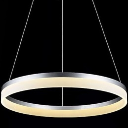ラウンドペンダントライト モダンなアクリルランプ 照明 豪華なシングルリング天井照明器具