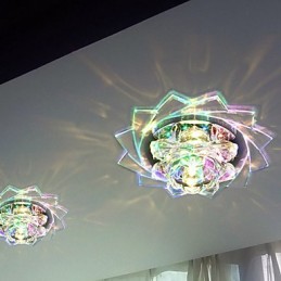 20*8.5CM ミニクリスタル天井ランプスポットライト 3W クリエイティブランプチューブライト カラフルカラー スクエアドームライト
