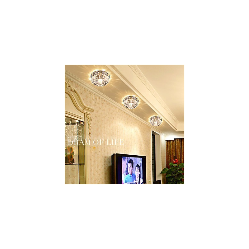 クリスタル天井ランプ スポットライト SMD 3W クリエイティブランプ 吸収ドームライト