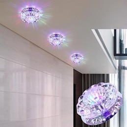 クリスタル天井ランプ スポットライト SMD 3W クリエイティブランプ 吸収ドームライト