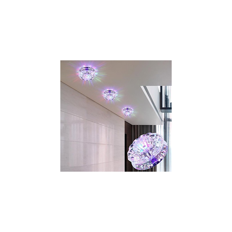 クリスタル天井ランプ スポットライト SMD 3W クリエイティブランプ 吸収ドームライト