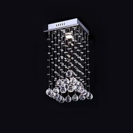 モダンで現代的なクリスタル電気メッキメタルシャンデリアフラッシュマウント
