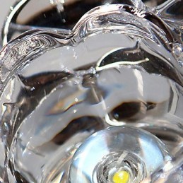 モダンコンテンポラリークリスタルミニスタイル電気メッキメタルフラッシュマウント